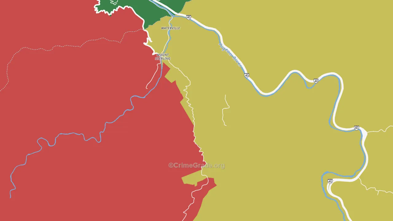 Cataloochee, NC Map of Assault Rates