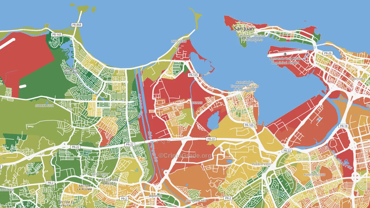 Catano Municipio, PR Map of Assault Rates