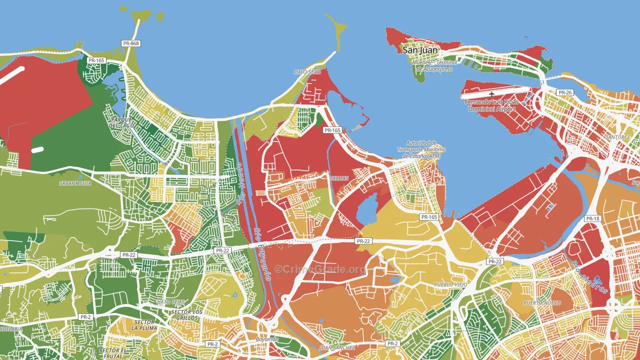 Catano, PR Map of Assault Rates