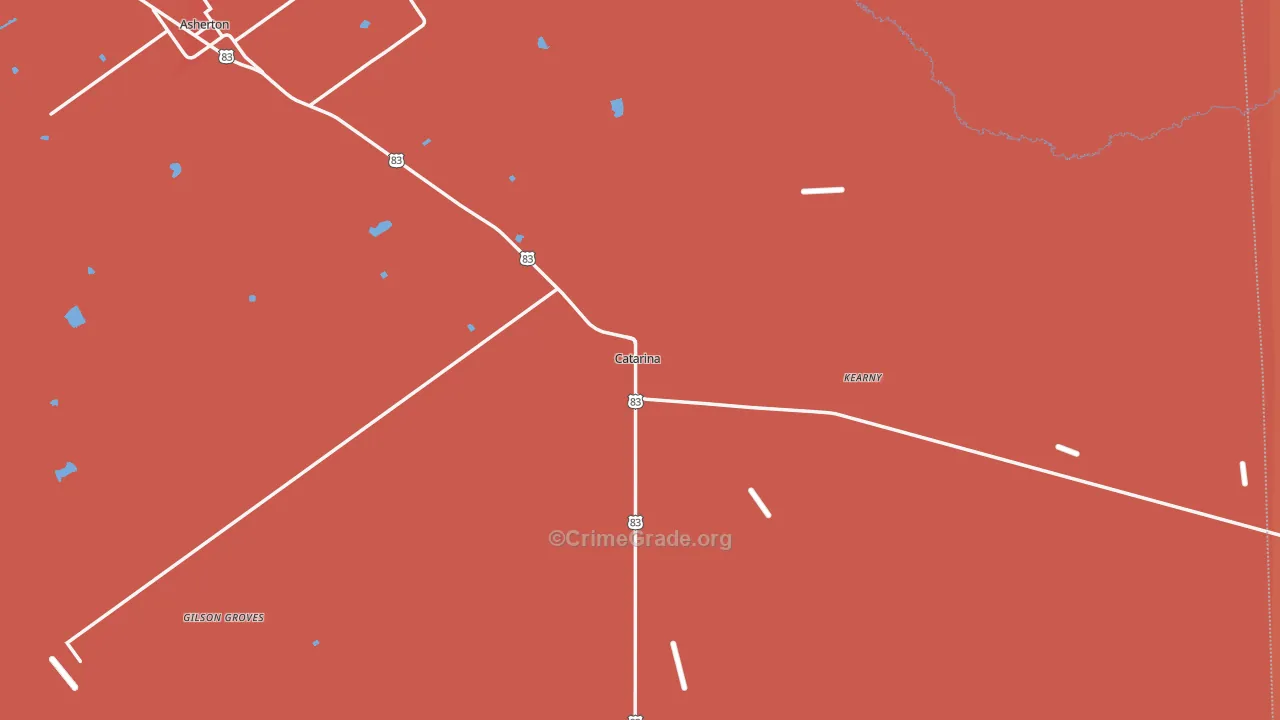 Catarina, TX Map of Assault Rates