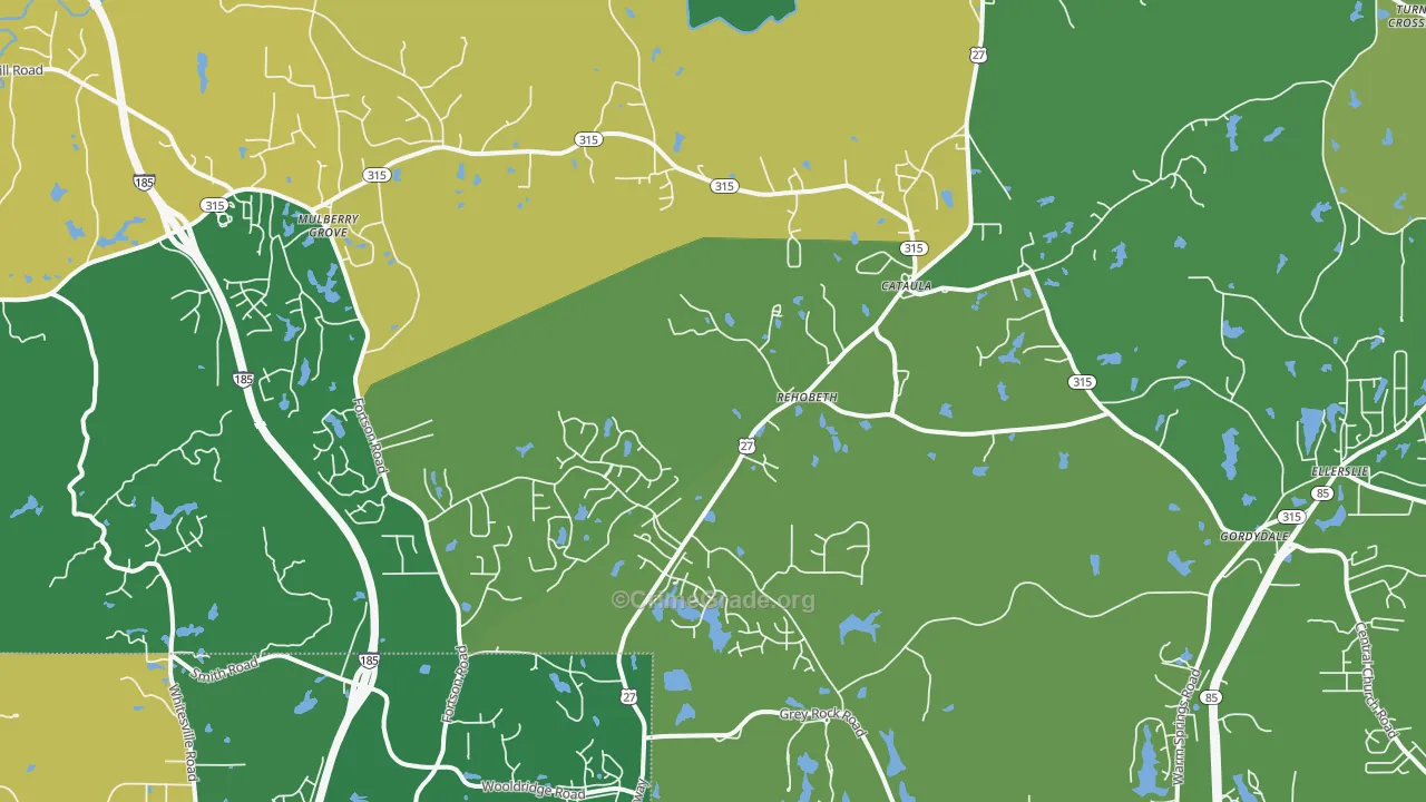 Cataula, GA Map of Assault Rates