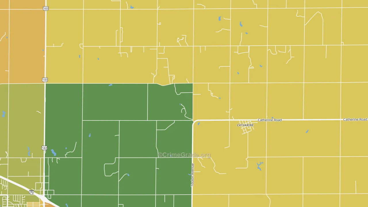 Catharine, KS Map of Assault Rates