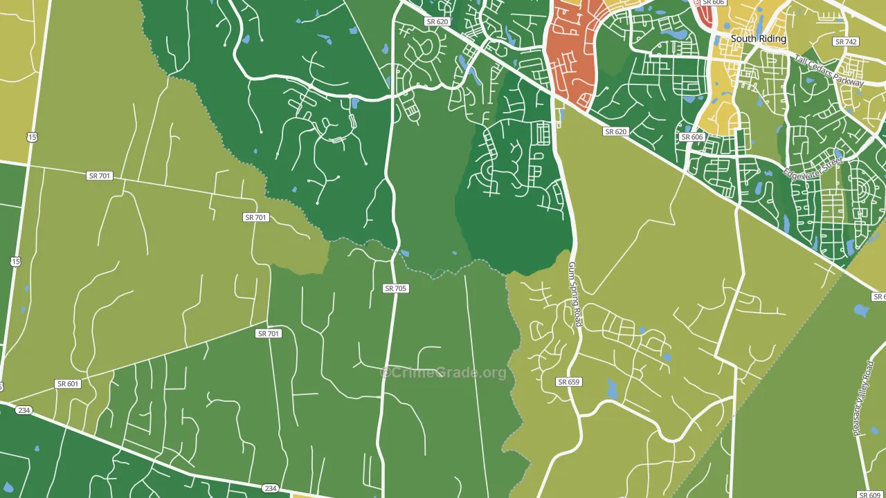 Catharpin, VA Map of Assault Rates
