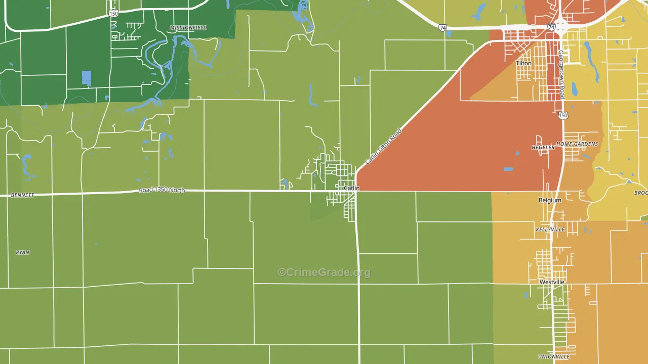 Catlin, IL Map of Assault Rates