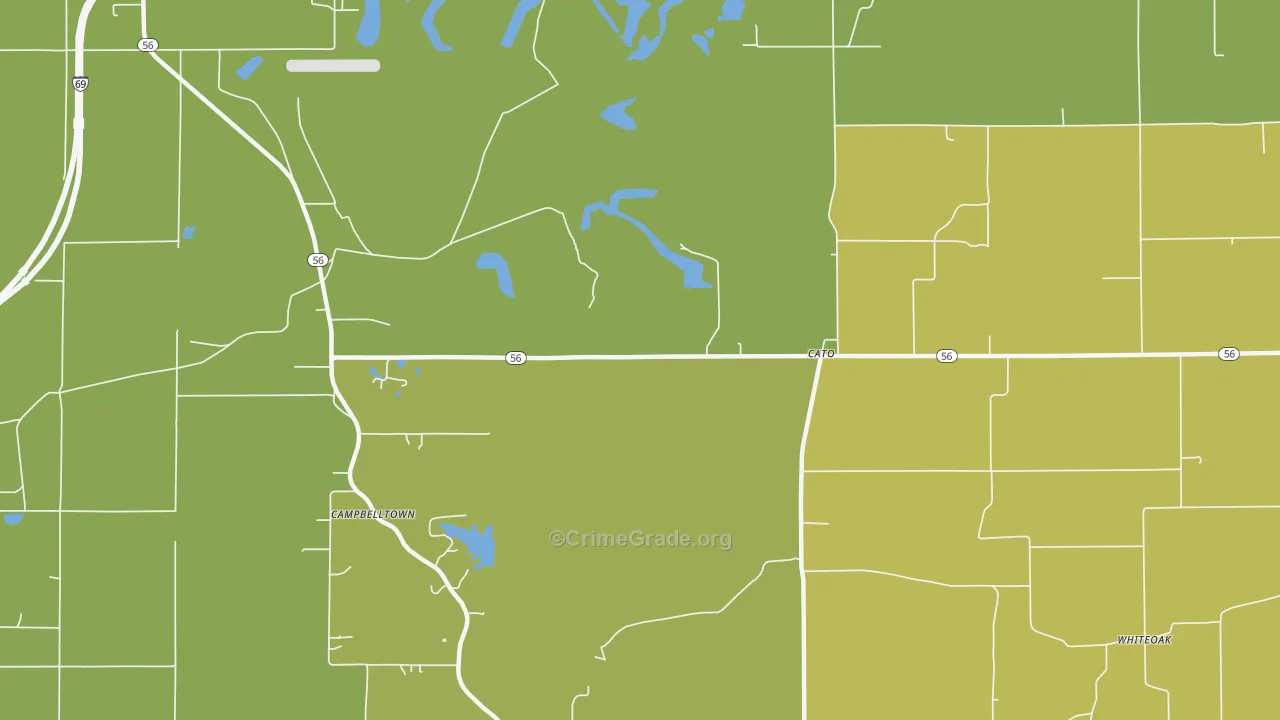 Cato, IN Map of Assault Rates