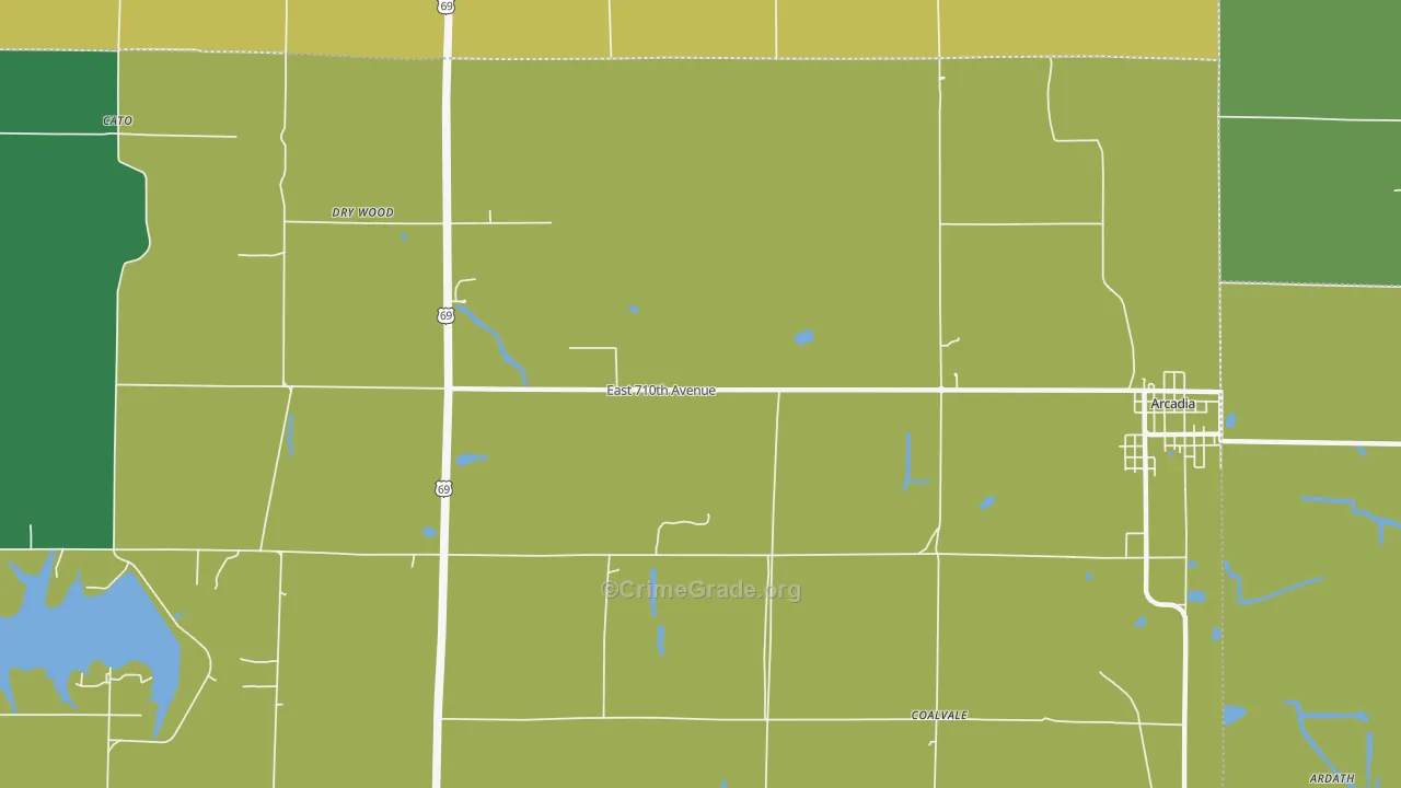 Cato, KS Map of Assault Rates