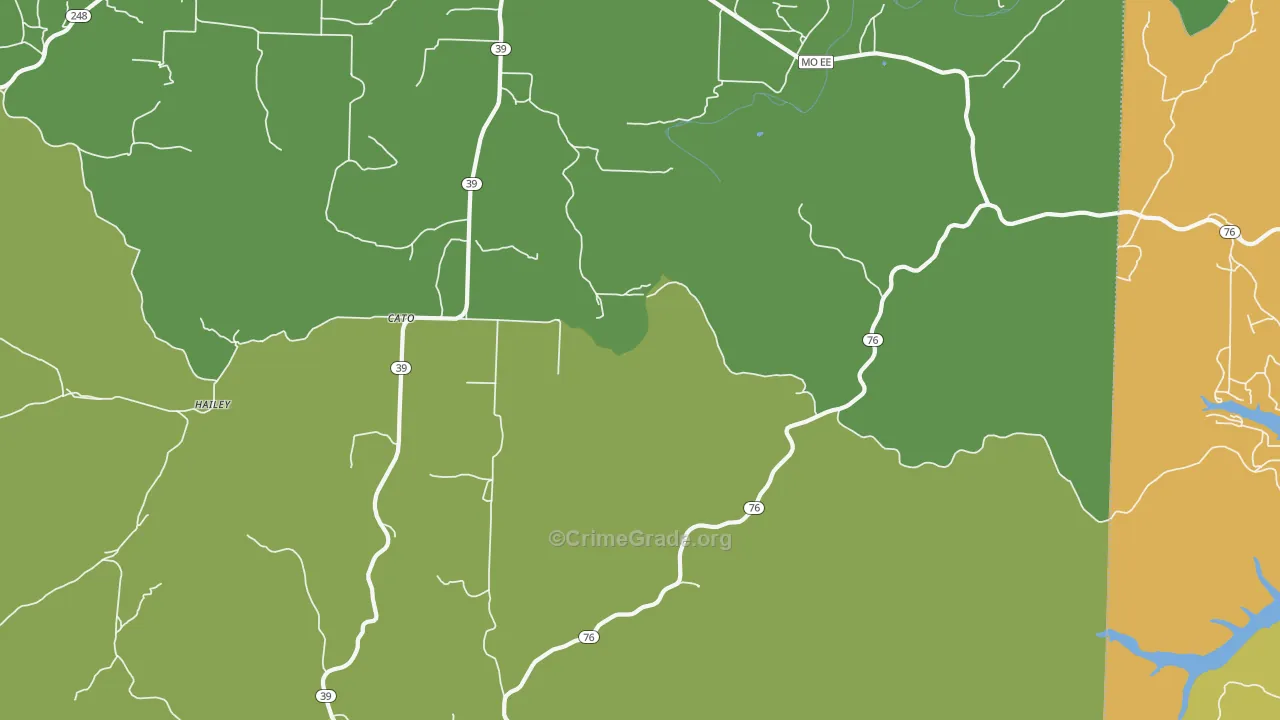 Cato, MO Map of Assault Rates
