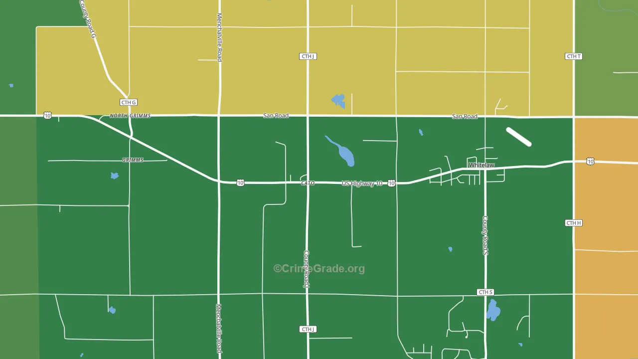 Cato, WI Map of Assault Rates