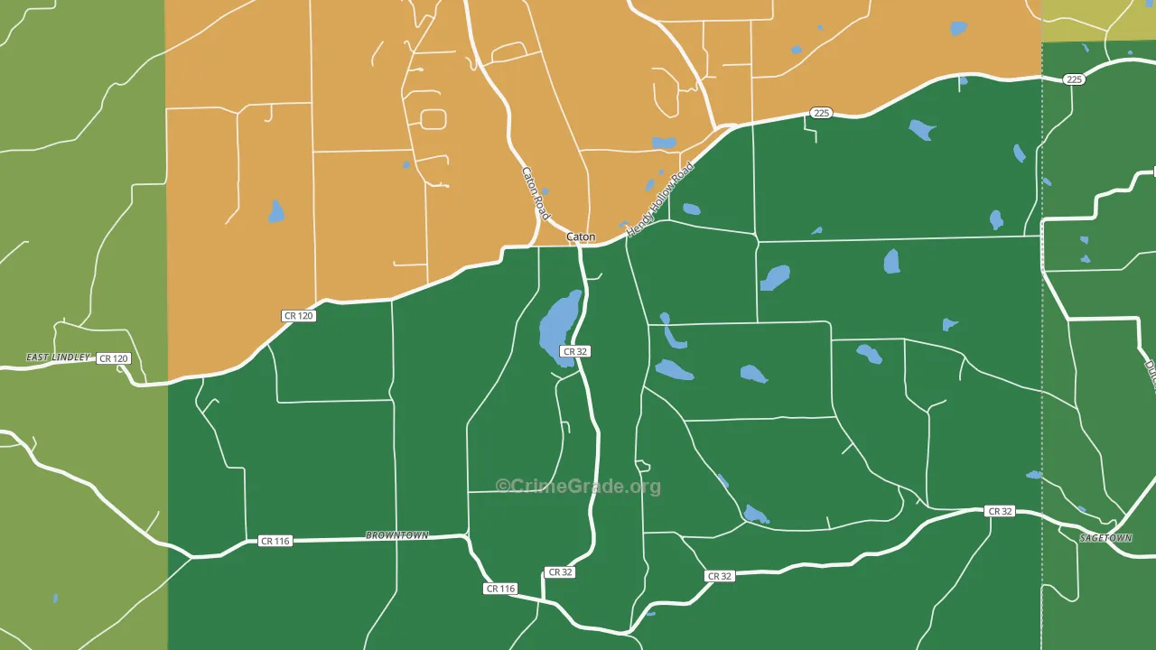 Caton, NY Map of Assault Rates