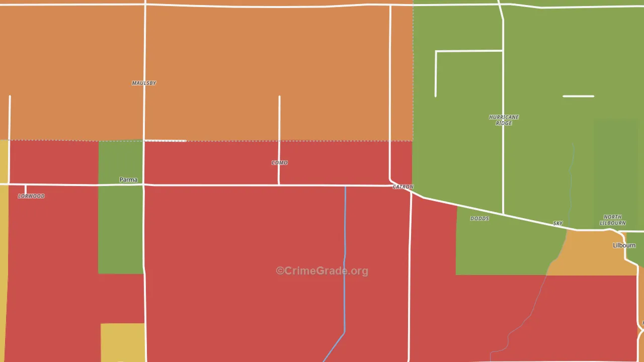 Catron, MO Map of Assault Rates