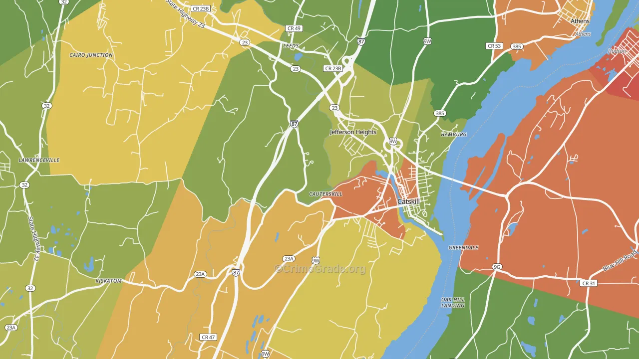 Catskill, NY Map of Assault Rates