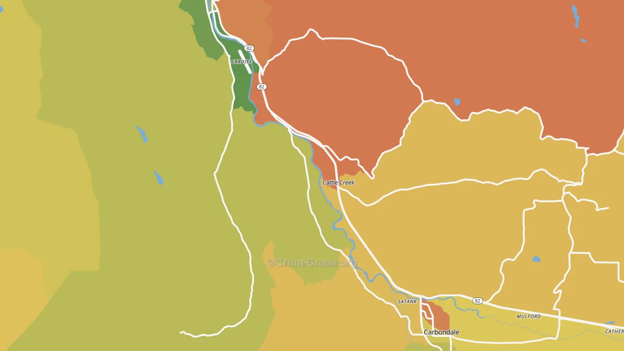 Cattle Creek, CO Map of Assault Rates