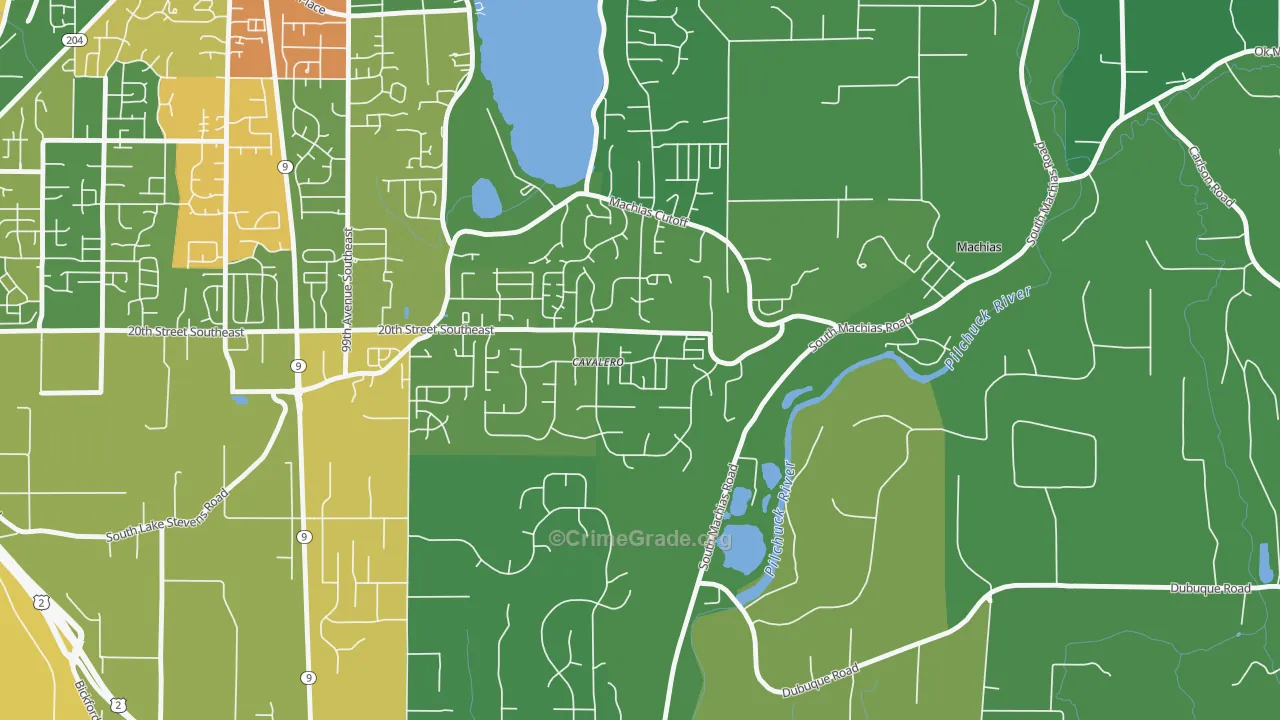 Cavalero, WA Map of Assault Rates
