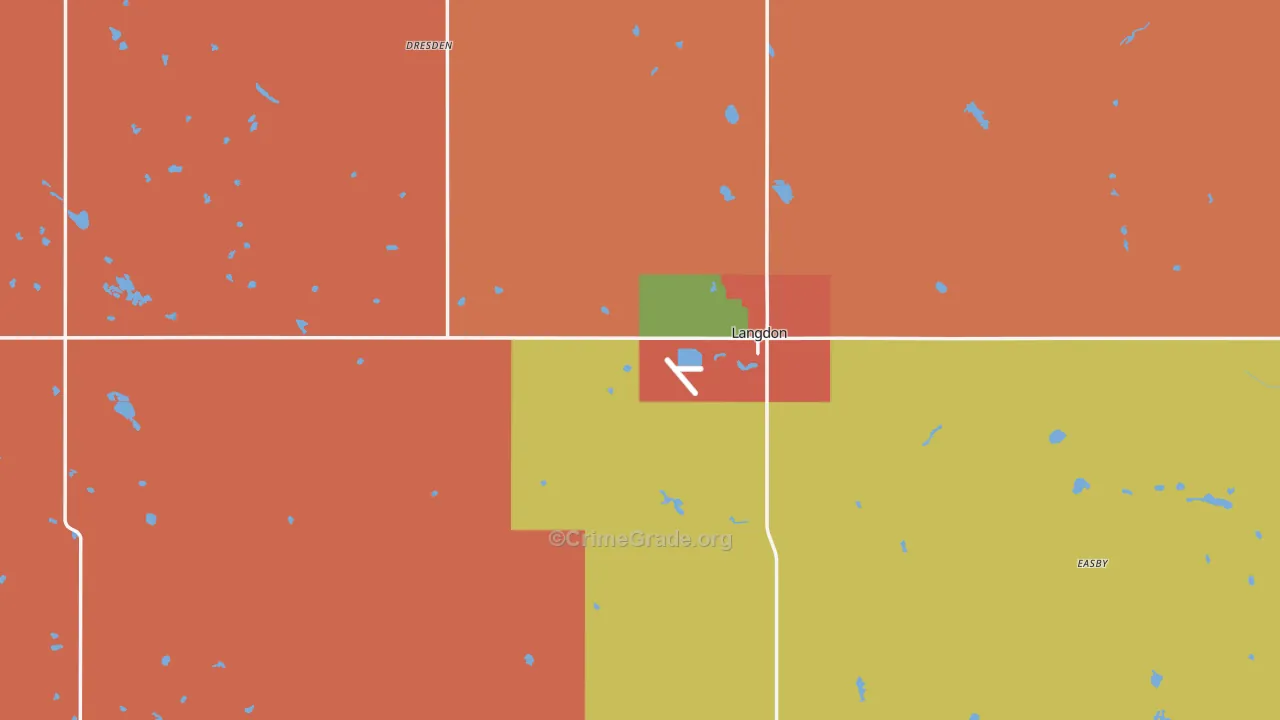 Cavalier County, ND Map of Assault Rates