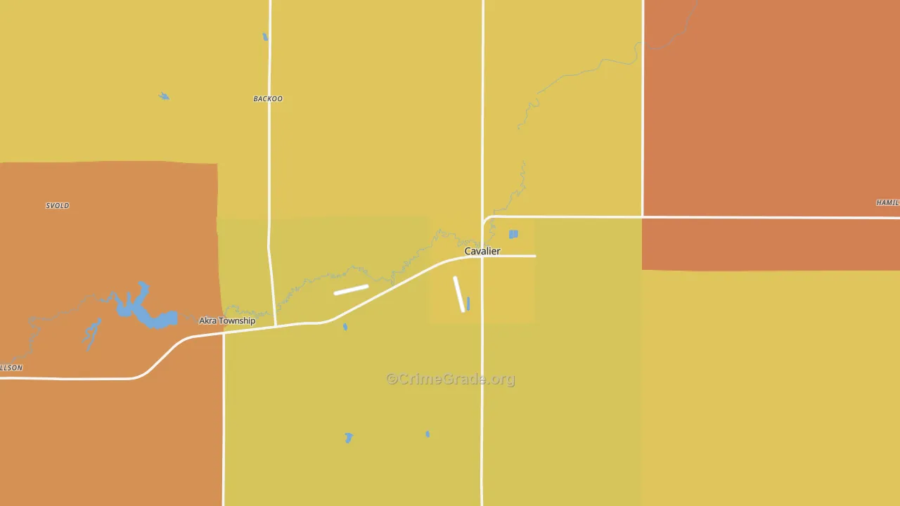Cavalier, ND Map of Assault Rates
