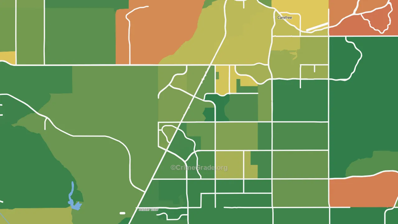Cave Creek, AZ Map of Assault Rates