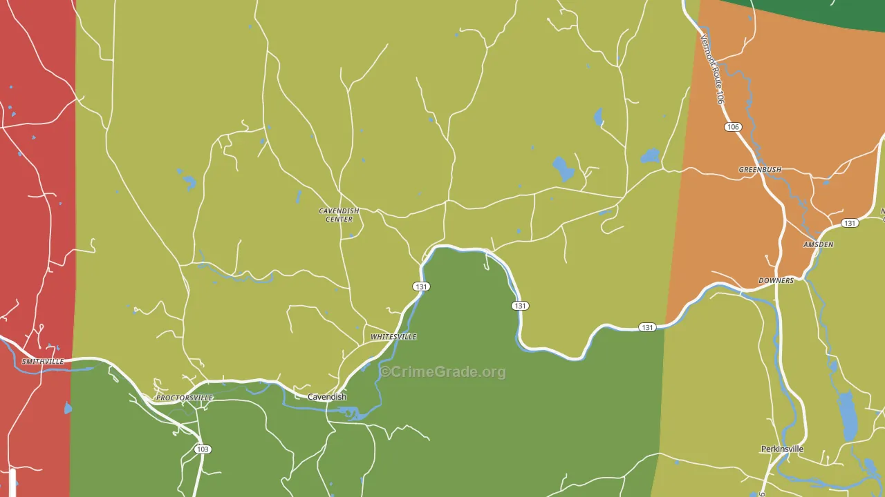Cavendish, VT Map of Assault Rates