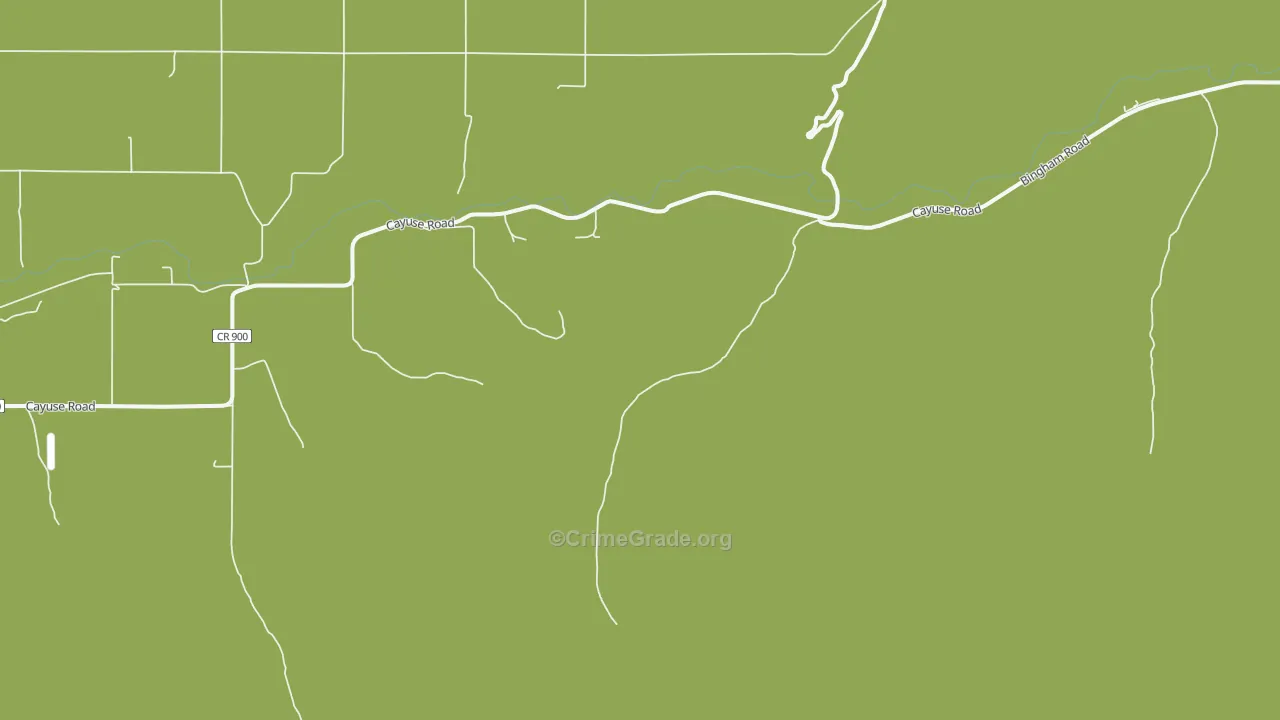 Cayuse, OR Map of Assault Rates