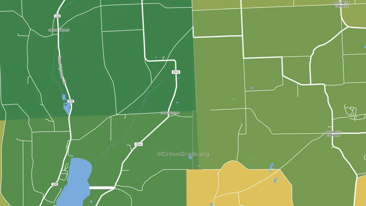 Cayutaville, NY Map of Assault Rates