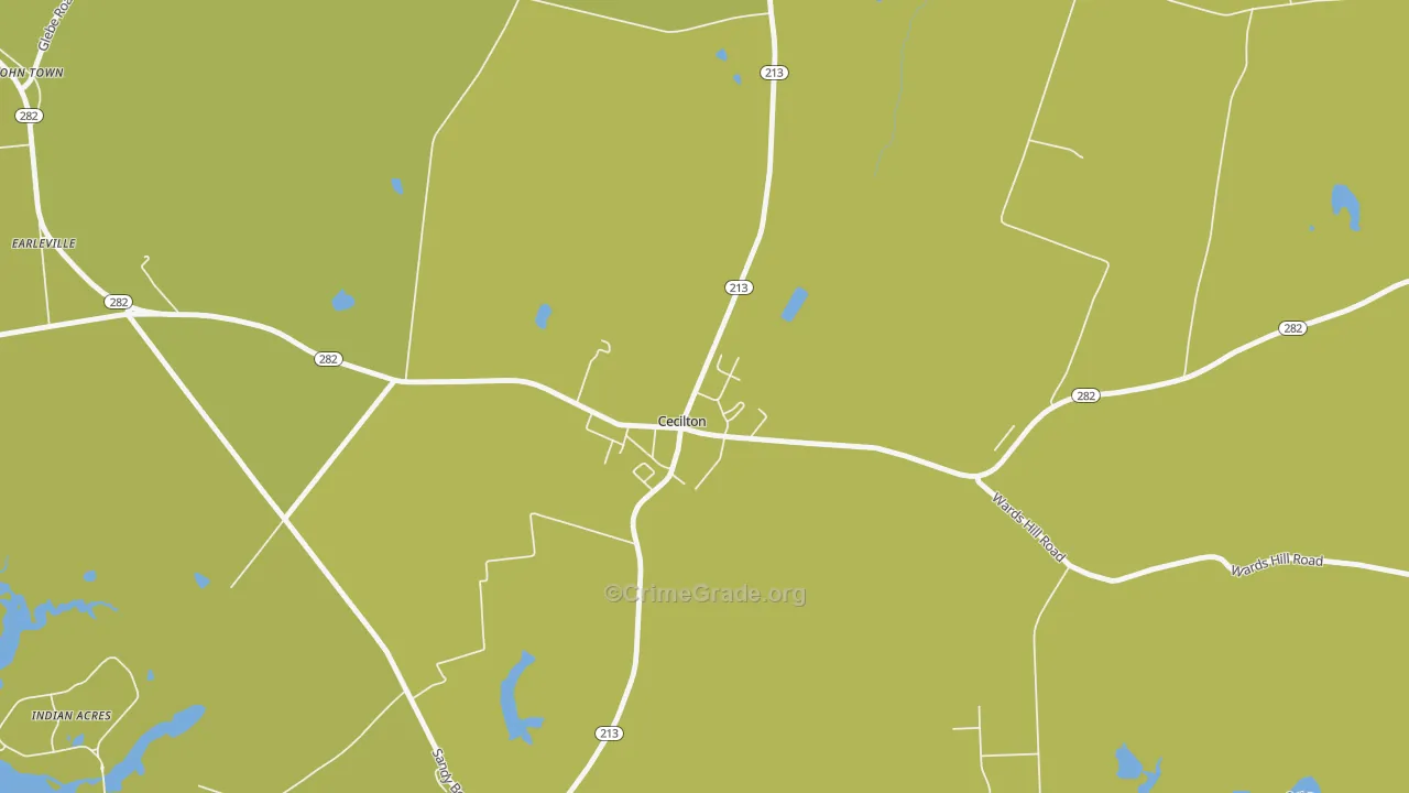 Cecilton, MD Map of Assault Rates