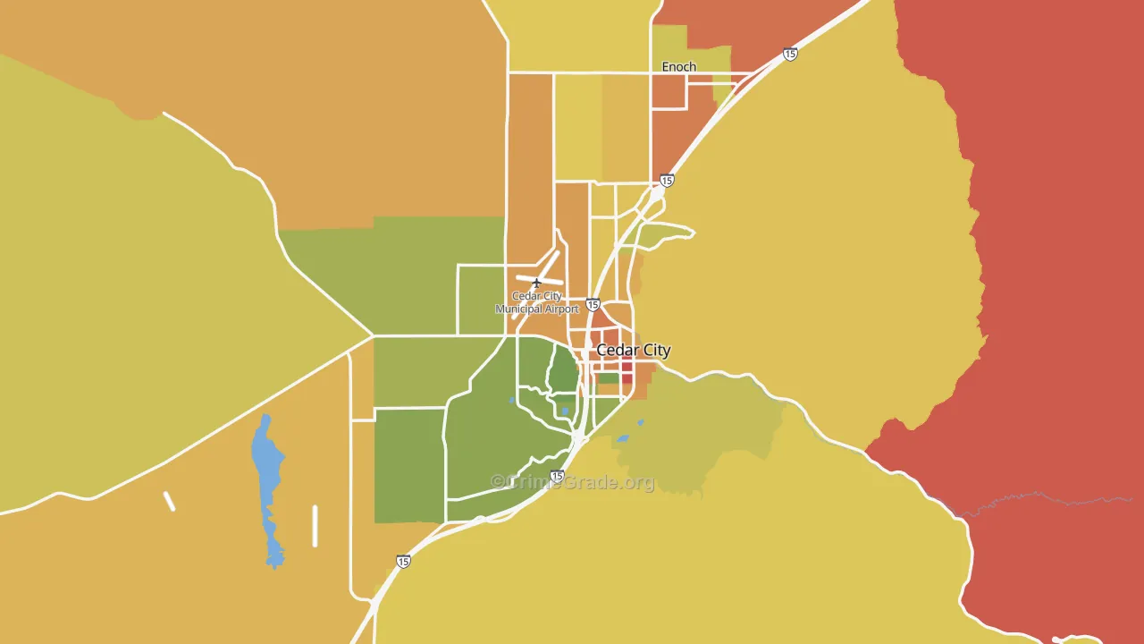 Cedar City, UT Map of Assault Rates