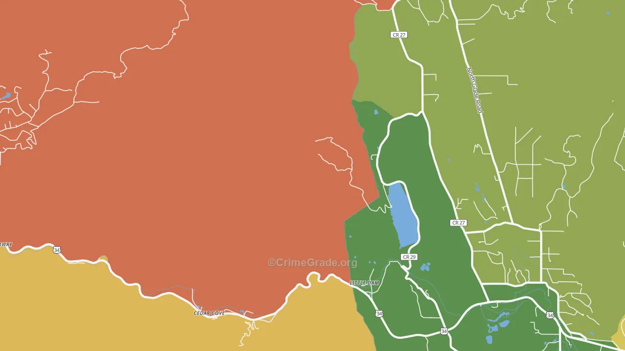 Cedar Cove, CO Map of Assault Rates
