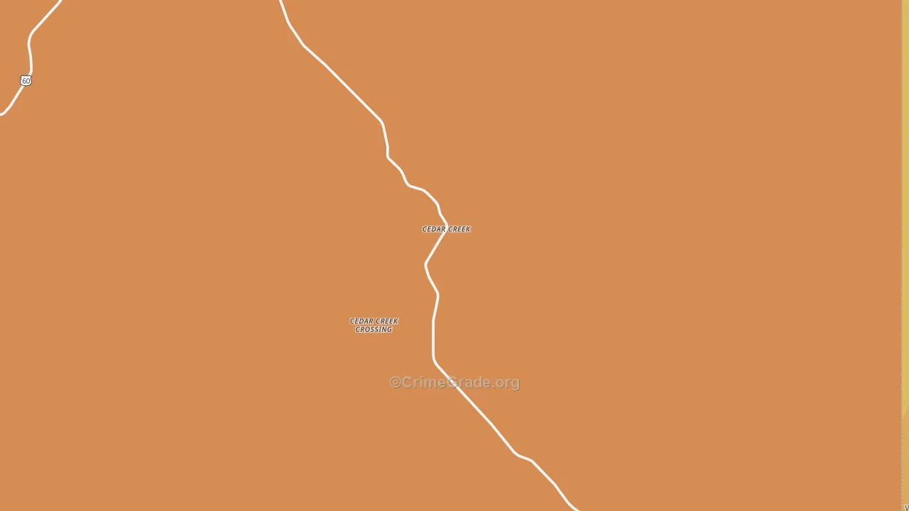 Cedar Creek, AZ Map of Assault Rates