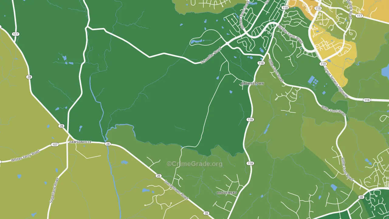 Cedar Grove, MD Map of Assault Rates