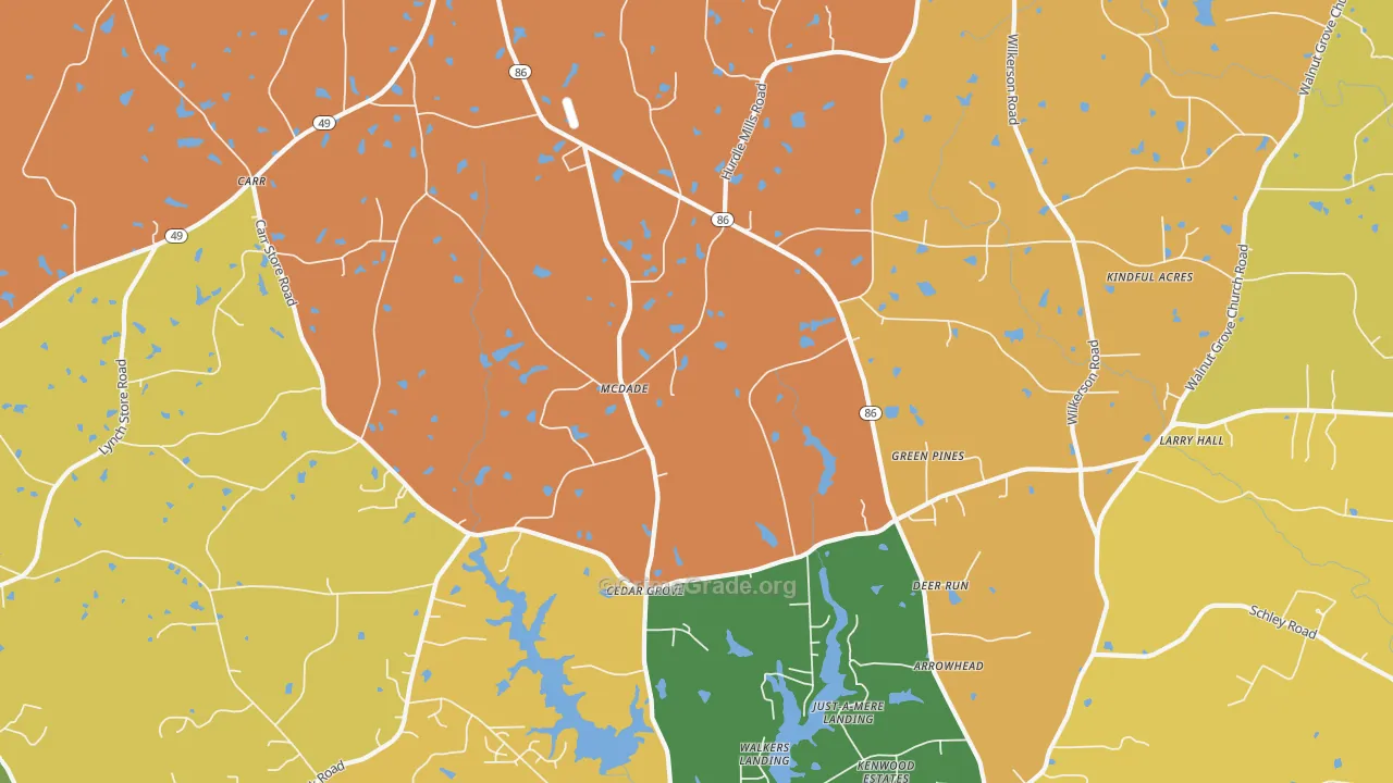 Cedar Grove, NC Map of Assault Rates