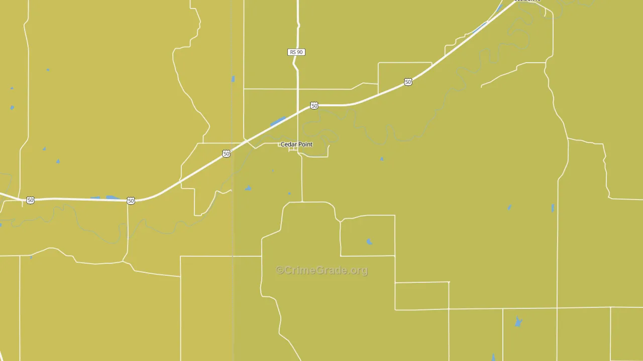 Cedar Point, KS Map of Assault Rates