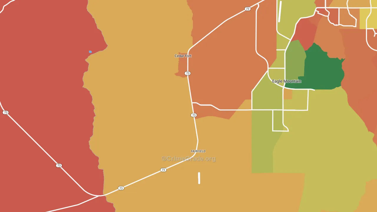 Cedar Valley, UT Map of Assault Rates