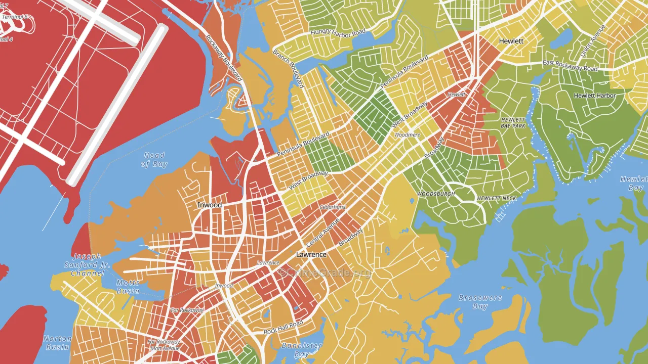 Cedarhurst, NY Map of Assault Rates