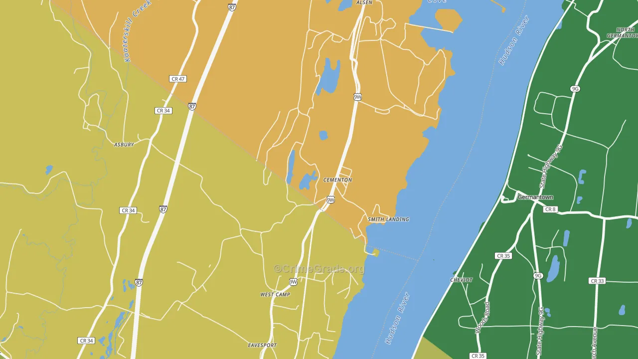 Cementon, NY Map of Assault Rates