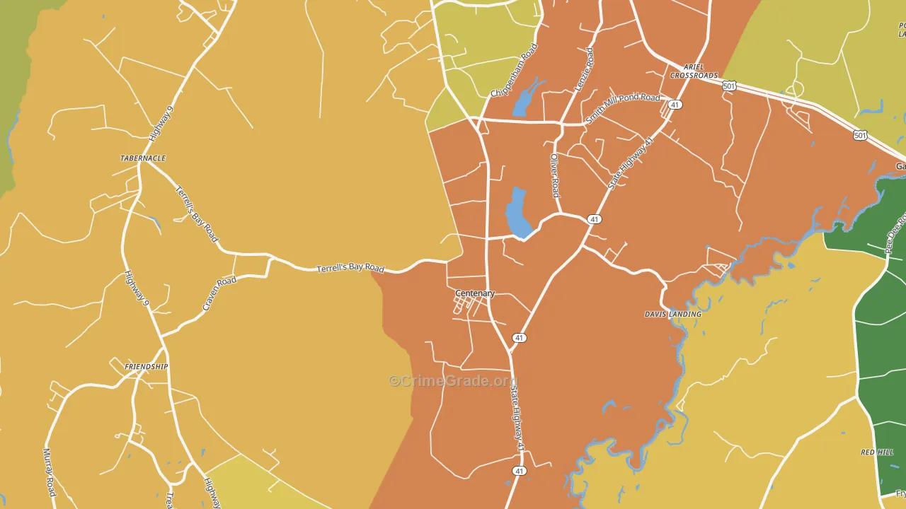 Centenary, SC Map of Assault Rates