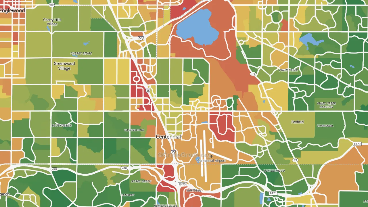Centennial, CO Map of Assault Rates