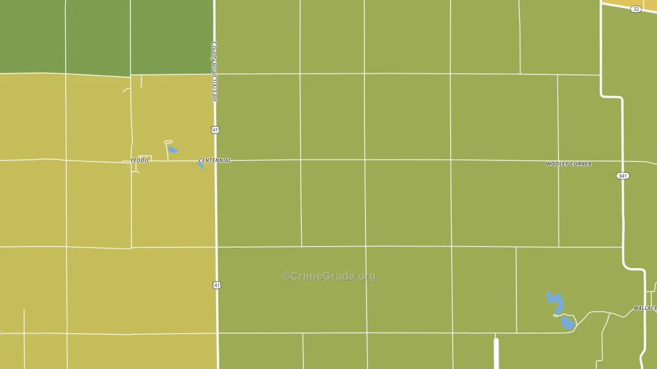 Centennial, IN Map of Assault Rates