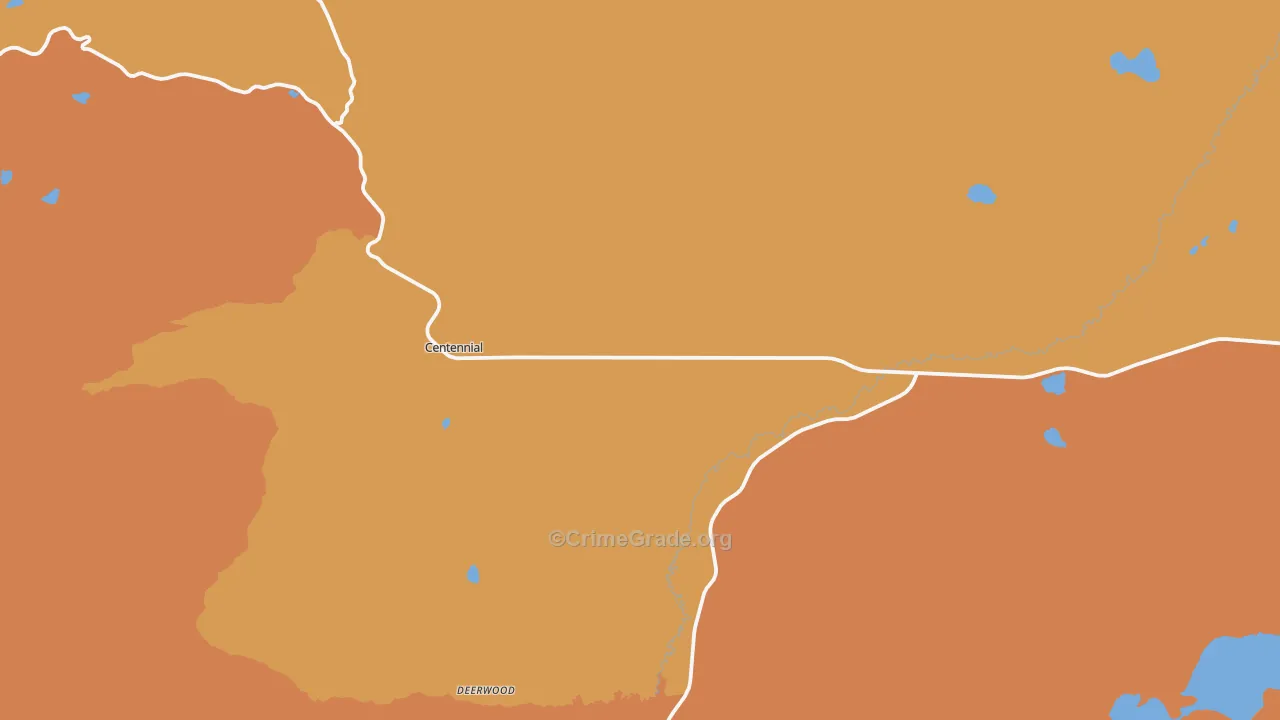 Centennial, WY Map of Assault Rates
