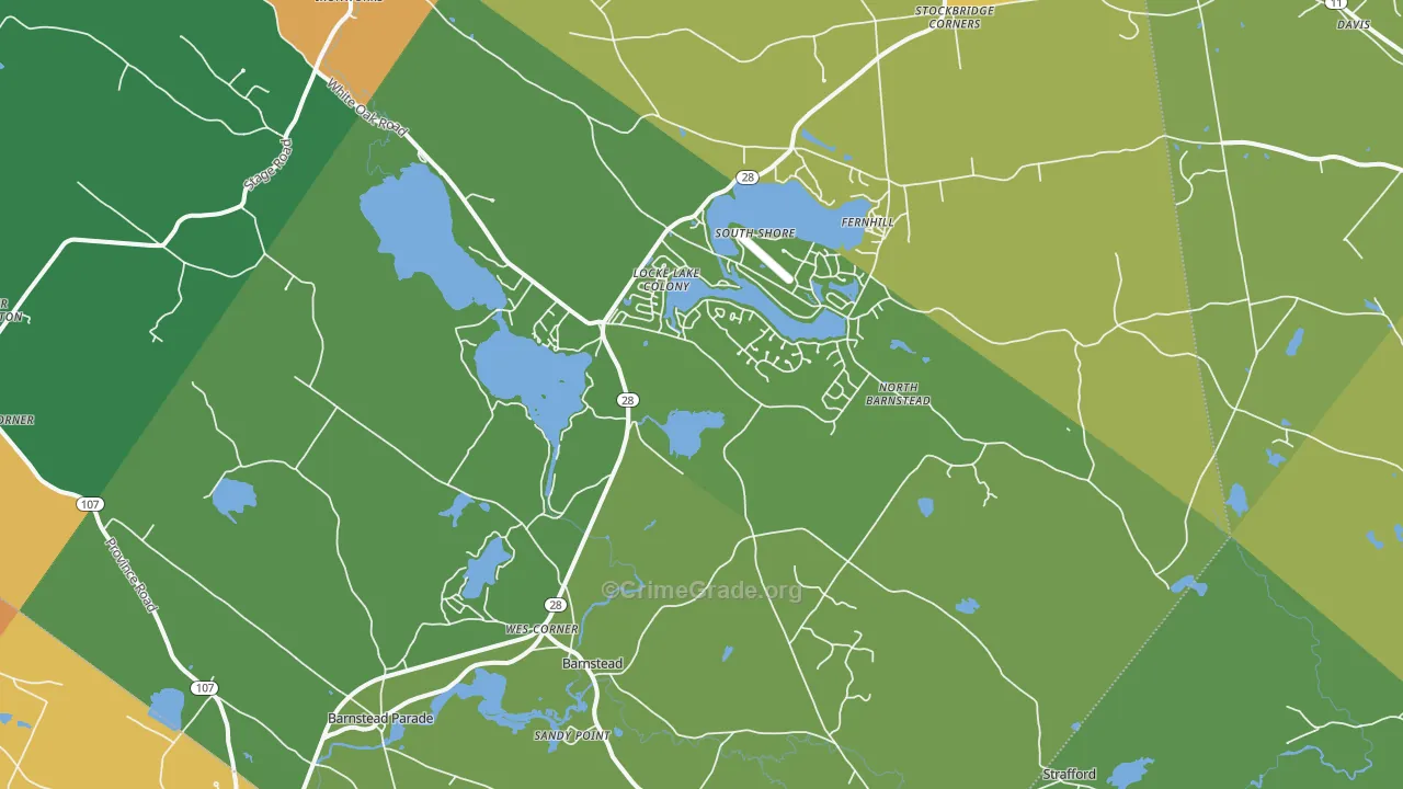 Center Barnstead, NH Map of Assault Rates