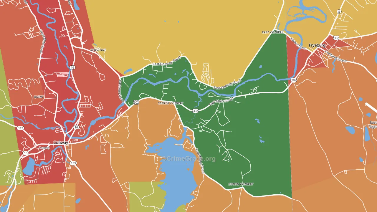 Center Conway, NH Map of Assault Rates