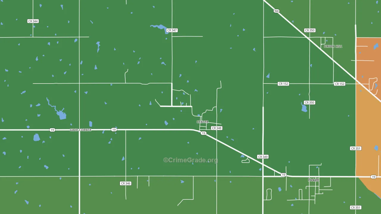 Center, OK Map of Assault Rates