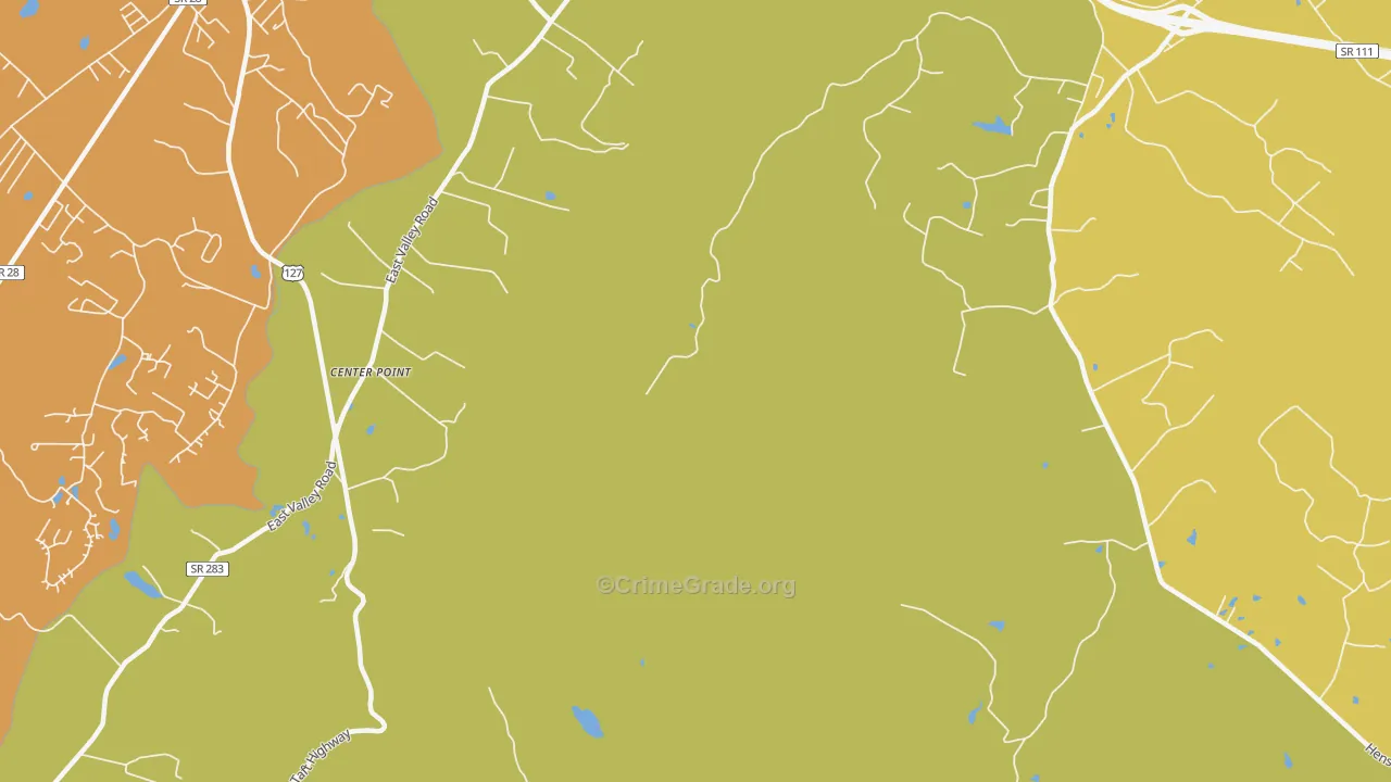 Center Point, TN Map of Assault Rates