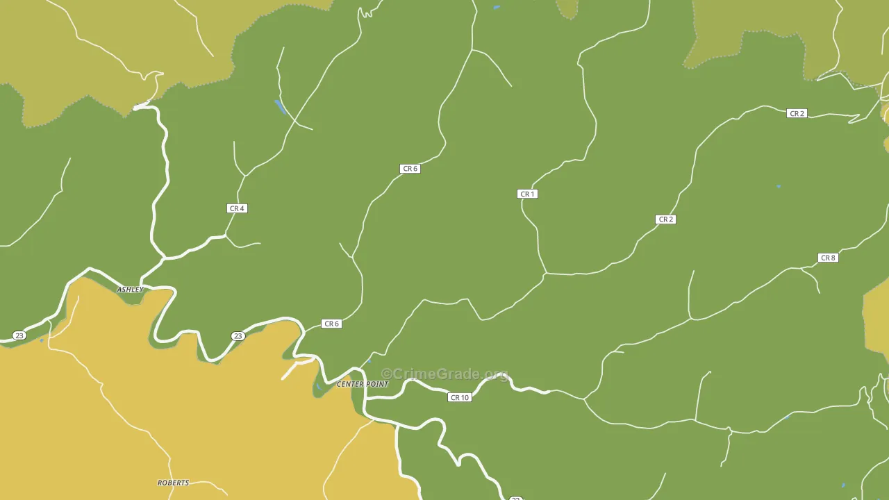 Center Point, WV Map of Assault Rates