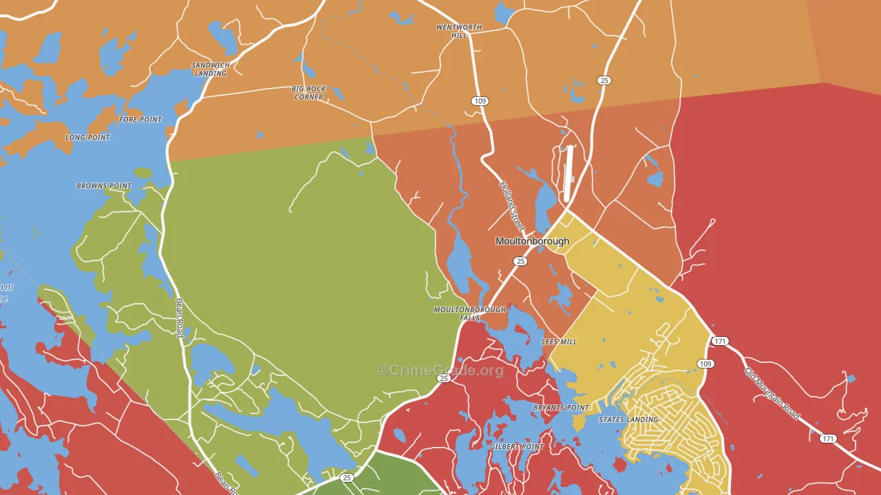 Center Sandwich, NH Map of Assault Rates