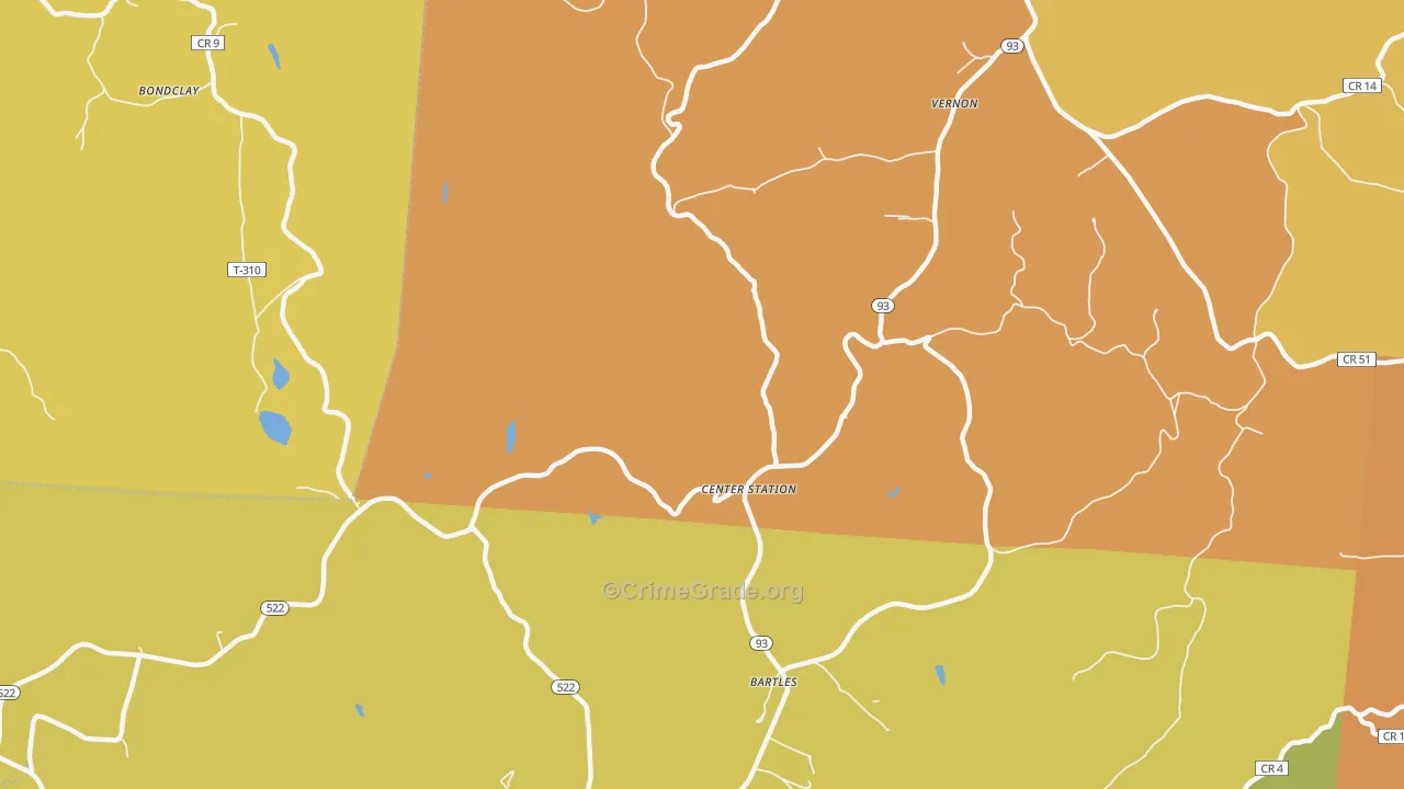 Center Station, OH Map of Assault Rates