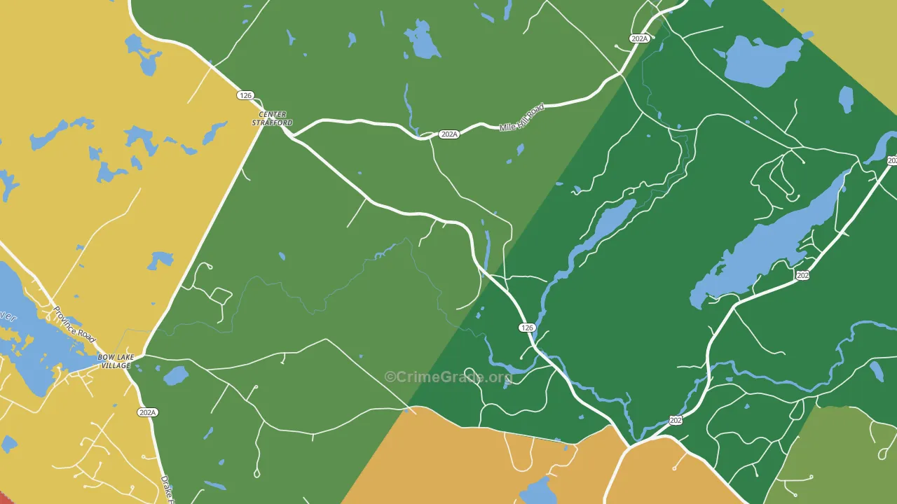 Center Strafford, NH Map of Assault Rates