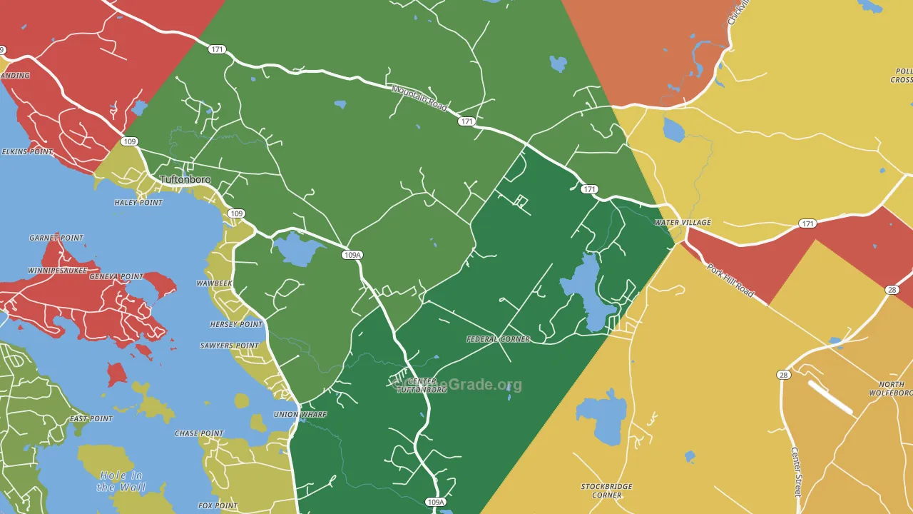 Center Tuftonboro, NH Map of Assault Rates