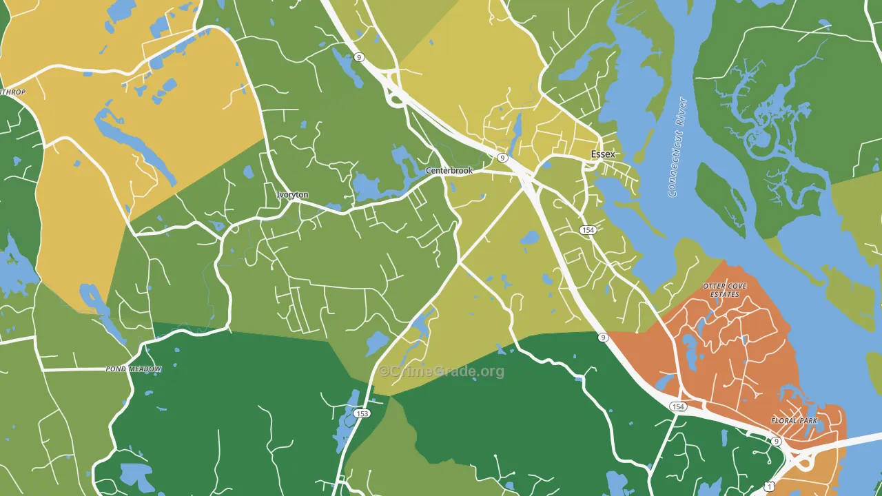 Centerbrook, CT Map of Assault Rates