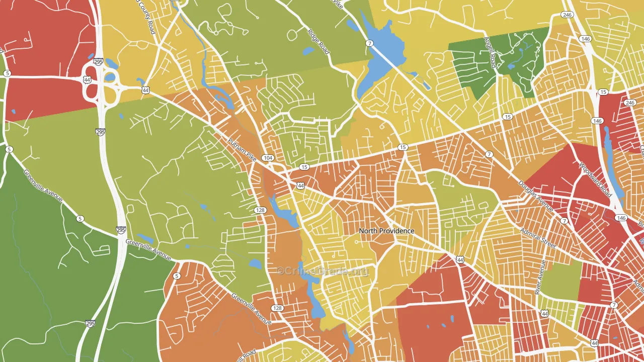 Centerdale, Providence, RI Map of Assault Rates