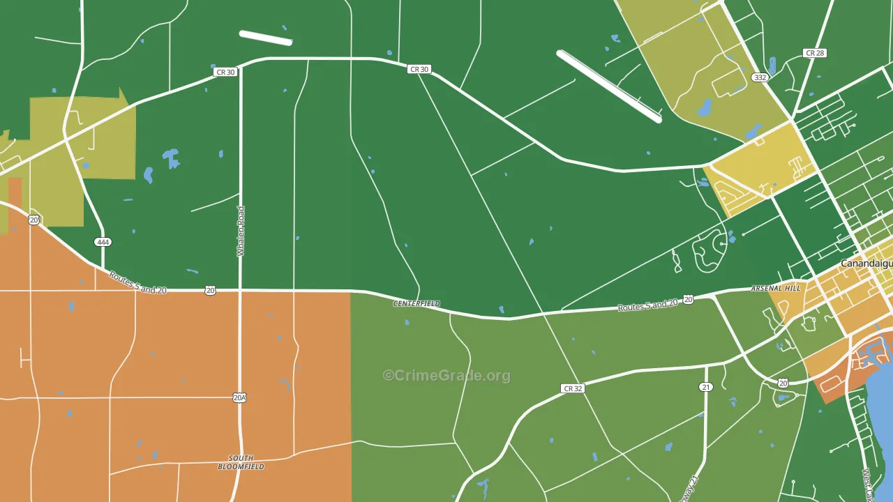 Centerfield, NY Map of Assault Rates