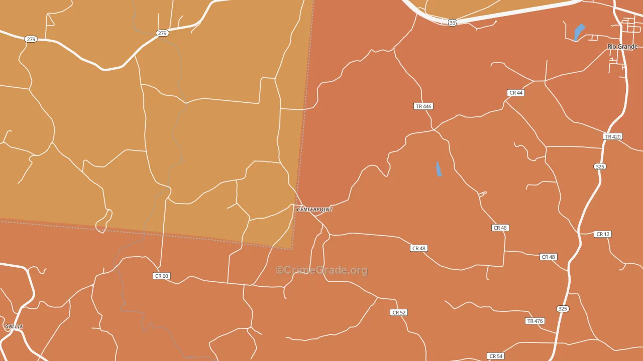 Centerpoint, OH Map of Assault Rates